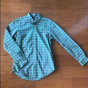 Ralph Lauren Men’s Button Up Plaid Green